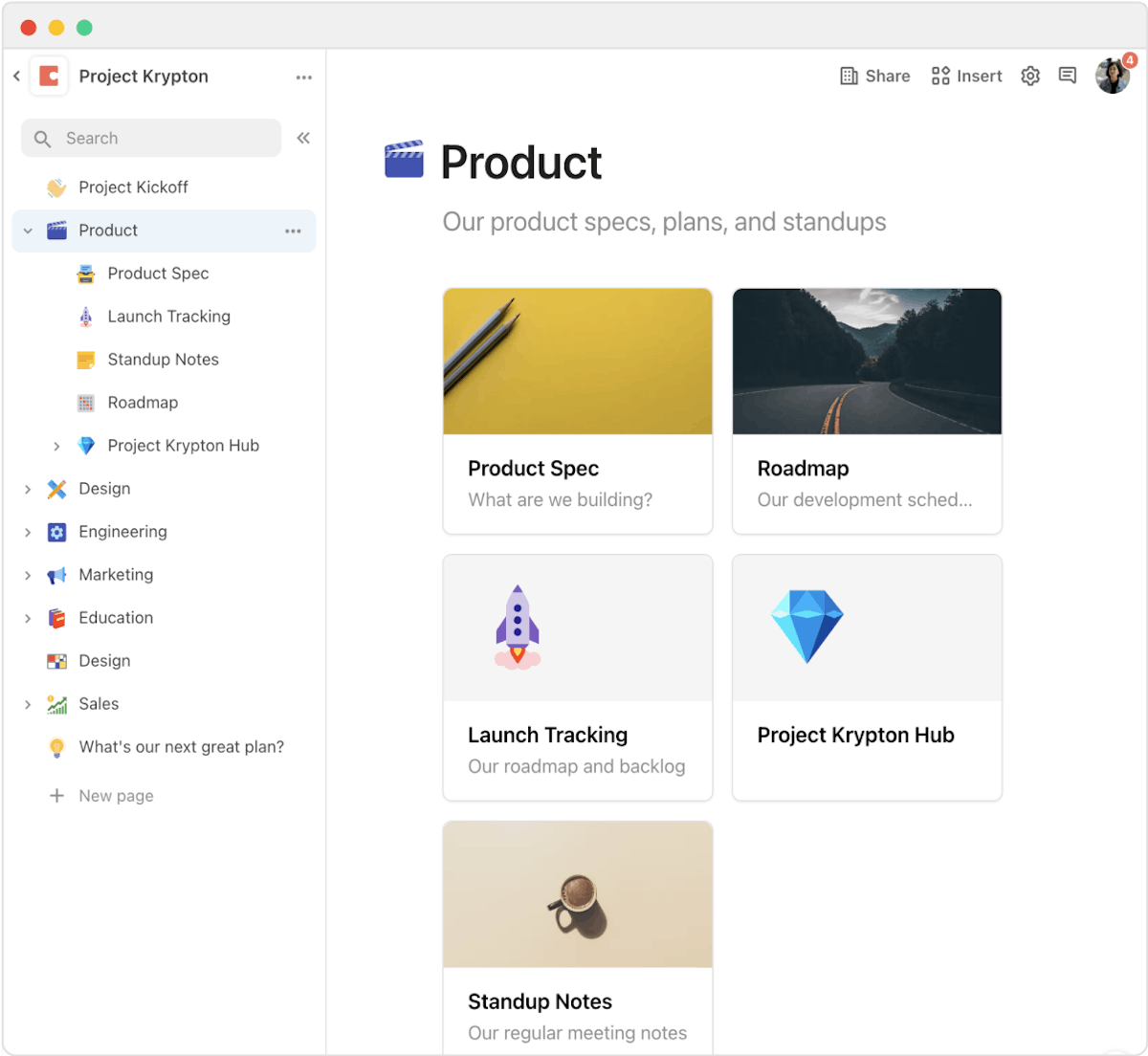 A product launch hub built in Coda - Coda brings all your information into one place